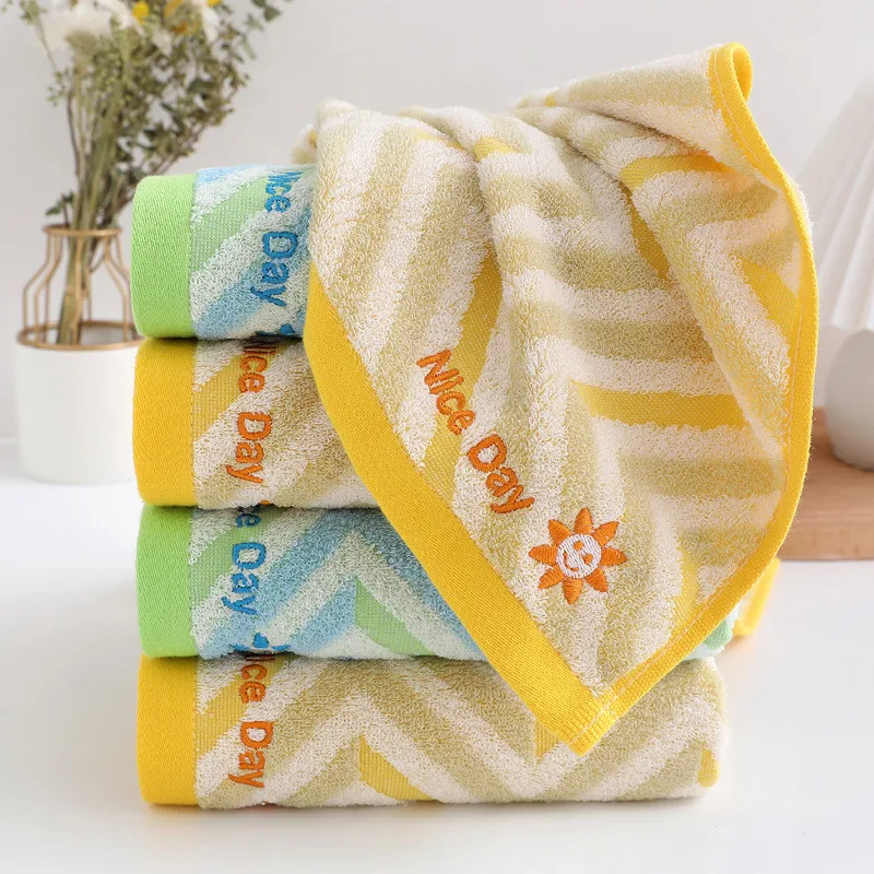 1Pc 34x76cm Nice Day Sun Embroidered Striped 100% Cotton Soft Absorbent Adult Childern Hand Towel
1Pc 34x76cm Nice Day Sun Embroidered Striped 100% Cotton Soft Absorbent Adult Childern Hand Towel