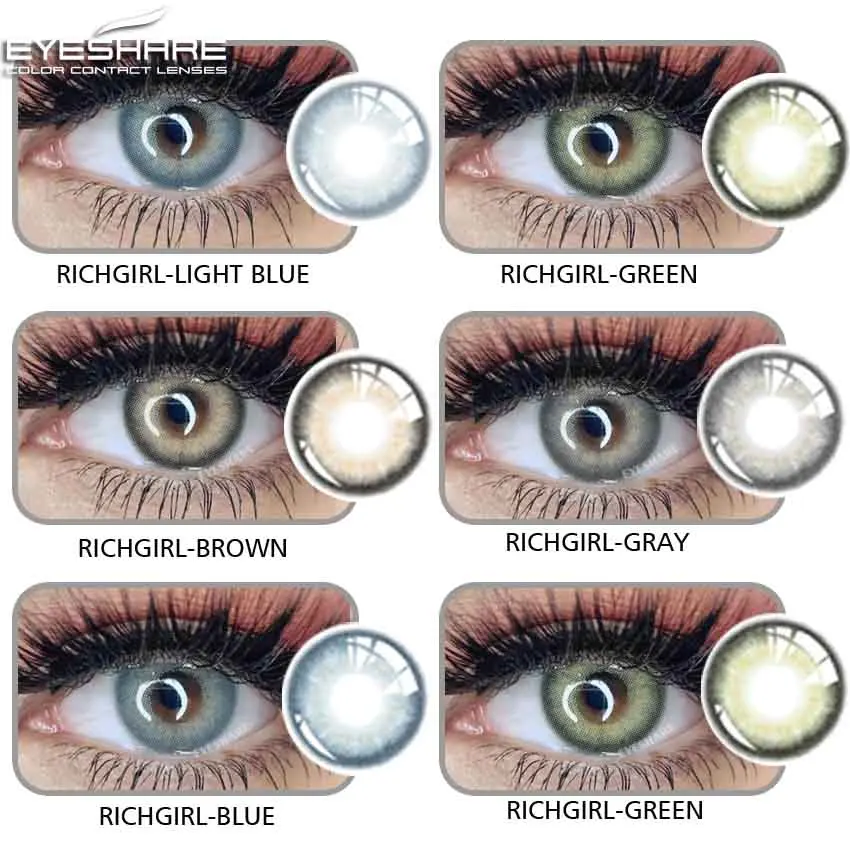 EYESHARE 2Pcs Color Contact Lenses for Eyes Soft Gray Contact Lenses Eye Cosmetic Colored Lens Eyes Beauty Makeup Yearly Use 
EYESHARE 2Pcs Color Contact Lenses for Eyes Soft Gray Contact Lenses Eye Cosmetic Colored Lens Eyes Beauty Makeup Yearly Use