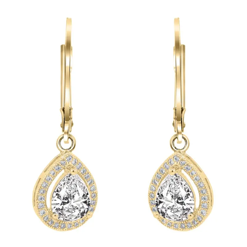 Серьги-капельки из белого золота 18k с фианитом, серьги-капельки с круглыми подвесками с кристаллами для женщин, серебряные серьги с фианитом 
Серьги-капельки из белого золота 18k с фианитом, серьги-капельки с круглыми подвесками с кристаллами для женщин, серебряные серьги с фианитом