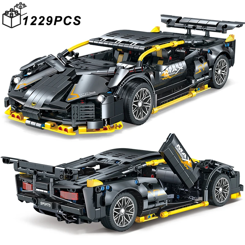 1229PCS Technical Black Lamborghinied Sport Car Building Blocks Super Speed Vehicle Assemble Bricks Toys Gifts For Kids Boys
1229PCS Technical Black Lamborghinied Sport Car Building Blocks Super Speed Vehicle Assemble Bricks Toys Gifts For Kids Boys