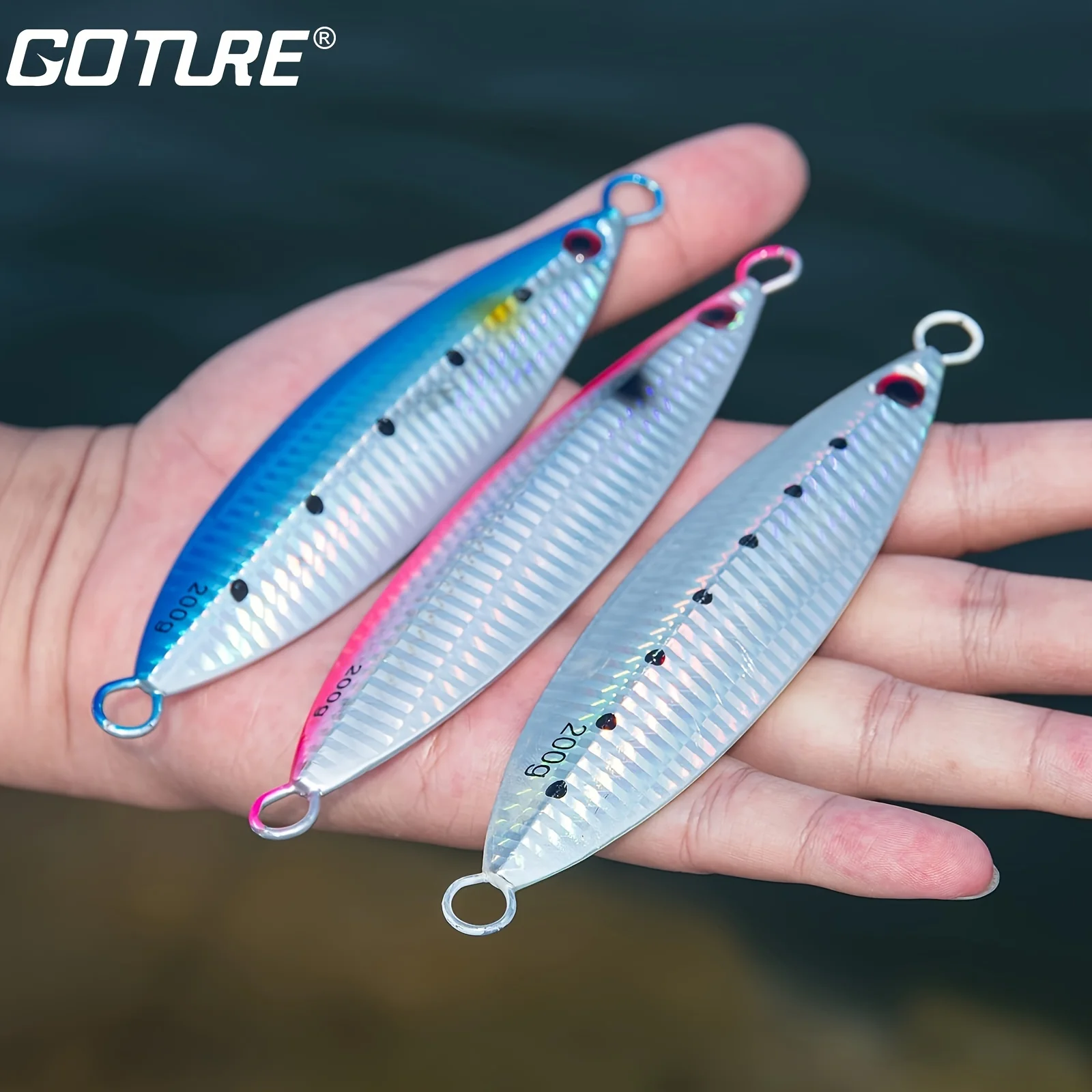 Goture 3Pcs VIB Metal Slow Jig Lure 60g 100g 160g 200g Hard Fishing Lure For Tuna Bass Salmon Kingfish
Goture 3Pcs VIB Metal Slow Jig Lure 60g 100g 160g 200g Hard Fishing Lure For Tuna Bass Salmon Kingfish