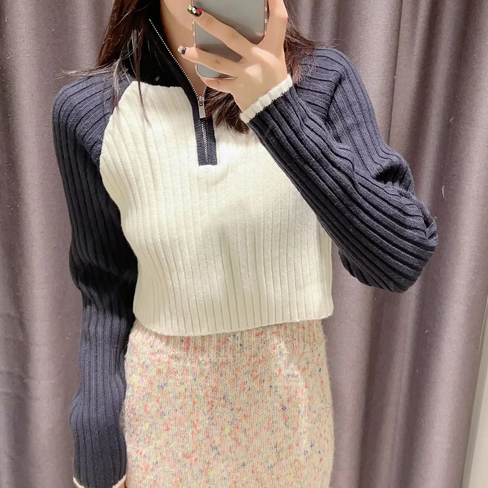 PB&ZA Women Clothing Slim Pullover Sweaters Long Sleeve Top Sssorted Colors Sweatshirts Zipper Turtleneck Knit Autumnr2022Ladies
PB&ZA Women Clothing Slim Pullover Sweaters Long Sleeve Top Sssorted Colors Sweatshirts Zipper Turtleneck Knit Autumnr2022Ladies