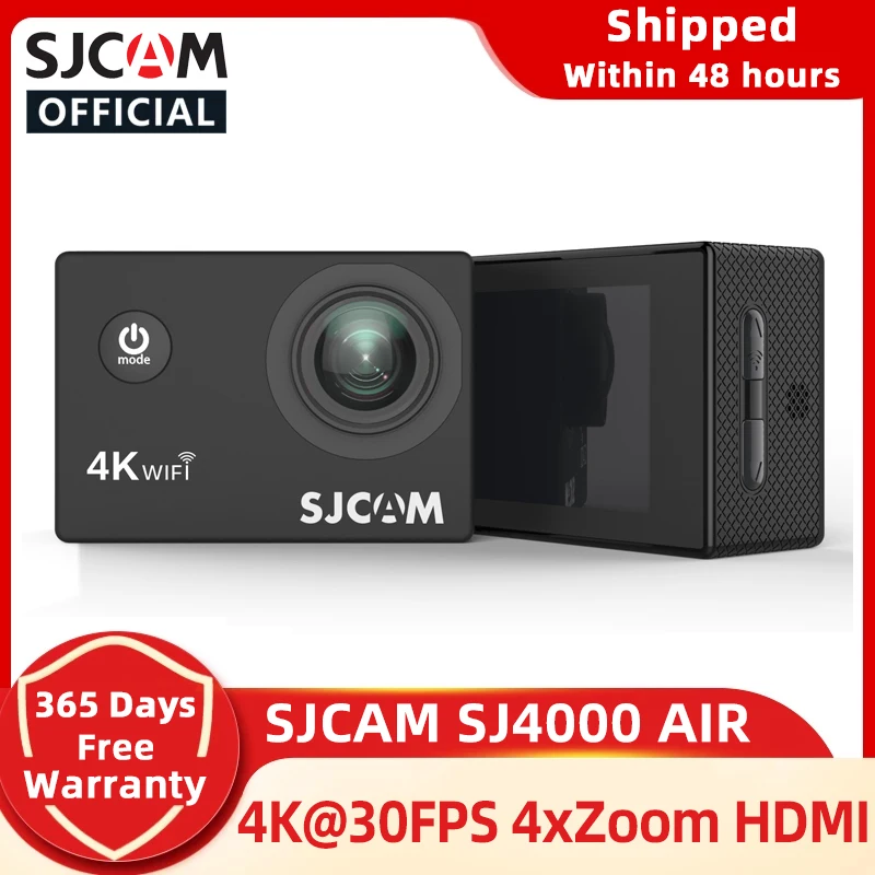 

SJCAM SJ4000 AIR, Экшн-камера, 4K 30FPS, WIFI, 2,0-дюймовый экран, 16MP, 4-кратный цифровой зум, HDMI, 30-метровая водонепроницаемая спортивная DV, уличная камера