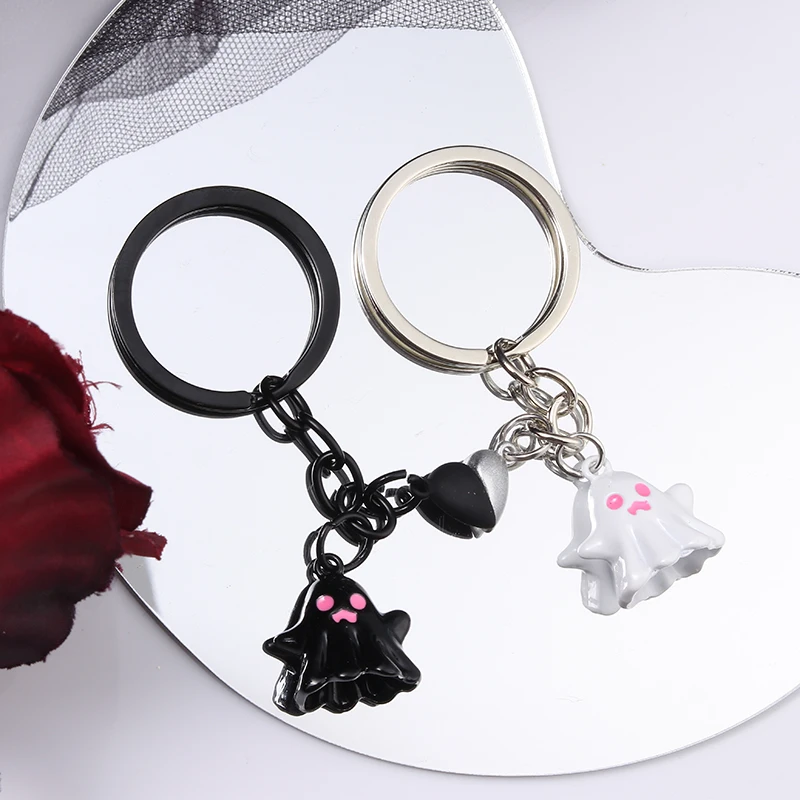 Cute Solid Ghost Keychains Heart Magnetic Snap Key Rings For Friends Boys Girls Funny Halloween Gift Handmade DIY Jewelry
Cute Solid Ghost Keychains Heart Magnetic Snap Key Rings For Friends Boys Girls Funny Halloween Gift Handmade DIY Jewelry
