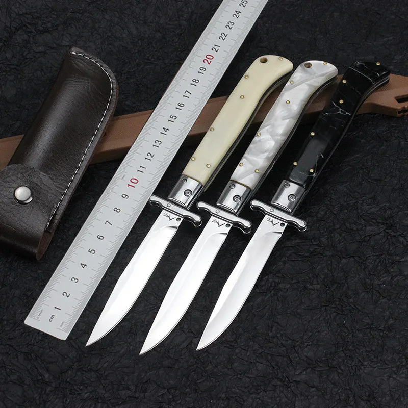 Tactical Folding Knife 11 Inch Italian Godfather Mafia Stiletto 440C Colorful Steel + Resin Camping Hunting Survival EDC Tools
Tactical Folding Knife 11 Inch Italian Godfather Mafia Stiletto 440C Colorful Steel + Resin Camping Hunting Survival EDC Tools