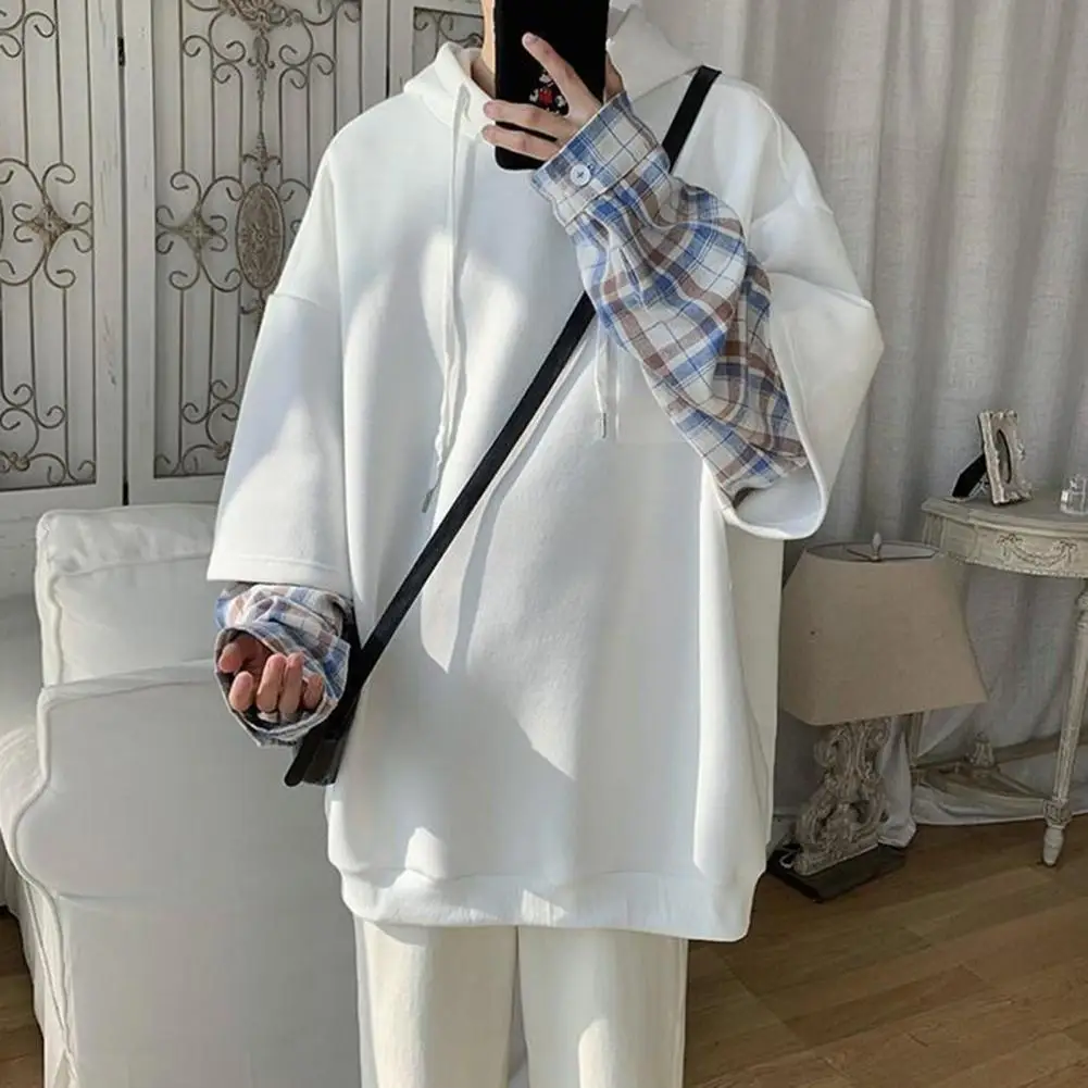 Trendy Spring Hoodie Hat Plaid Print Streetwear Elastic Hem Men Sweatshirt Men Sweatshirt Student Hoodie
Trendy Spring Hoodie Hat Plaid Print Streetwear Elastic Hem Men Sweatshirt Men Sweatshirt Student Hoodie