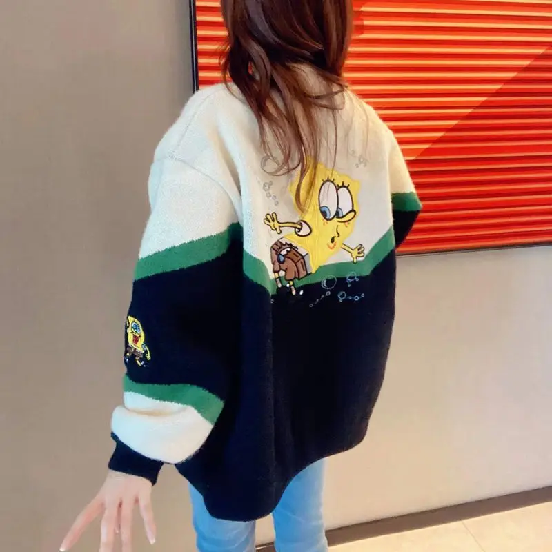 2023 Spring Spongebob Squarepants Cartoon Embroidery Baseball Suit Cardigan Knitted Jacket Sweater Jacket Anime Plush for Girl
2023 Spring Spongebob Squarepants Cartoon Embroidery Baseball Suit Cardigan Knitted Jacket Sweater Jacket Anime Plush for Girl