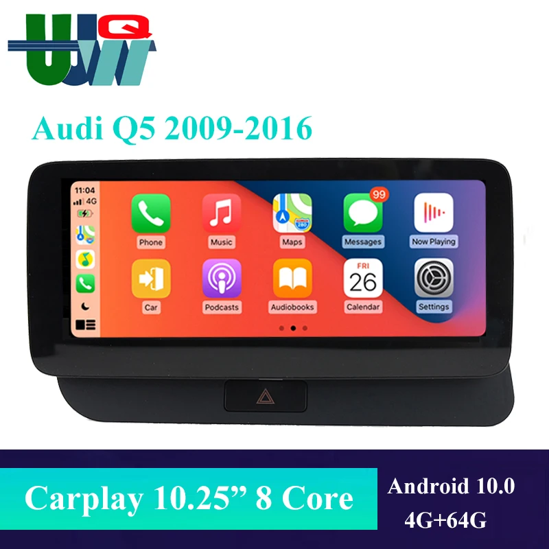 UJQW 10,25 дюймов Pantalla Para Audi Q5 4 Гб + 64 ГБ Android 10 автомобильное радио для Audi Q5 (2009-2016) Wifi BT GPS навигация Carplay головное устройство
UJQW 10,25 дюймов Pantalla Para Audi Q5 4 Гб + 64 ГБ Android 10 автомобильное радио для Audi Q5 (2009-2016) Wifi BT GPS навигация Carplay головное устройство