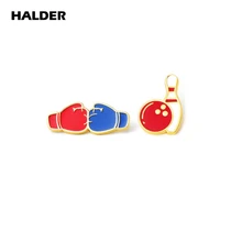 HALDER Sports Enamel Pins Bowling Badge Boxing Gloves Pin Gym Sports Boxing Club Bag Clothes Badges Jewelry Gift For Women Men