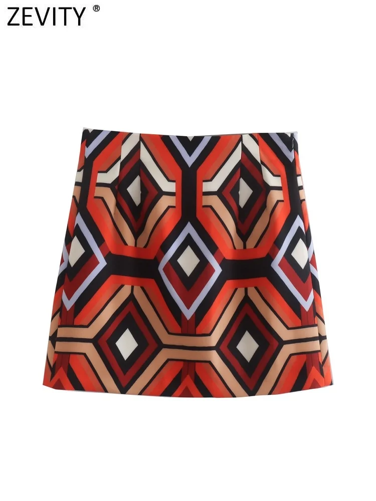 Zevity Women Vintage Color Matching Geometric Print A Line Skirt Faldas Mujer Ladies Chic Side Zipper High Waist Vestidos QUN969
Zevity Women Vintage Color Matching Geometric Print A Line Skirt Faldas Mujer Ladies Chic Side Zipper High Waist Vestidos QUN969