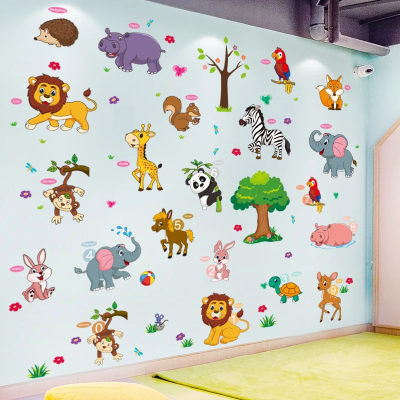 Elephant Lion Horse Wall Stickers DIY Animal Tree Mural Decals for Kids Rooms Baby Bedroom Children Nursery Home Decoration
Elephant Lion Horse Wall Stickers DIY Animal Tree Mural Decals for Kids Rooms Baby Bedroom Children Nursery Home Decoration