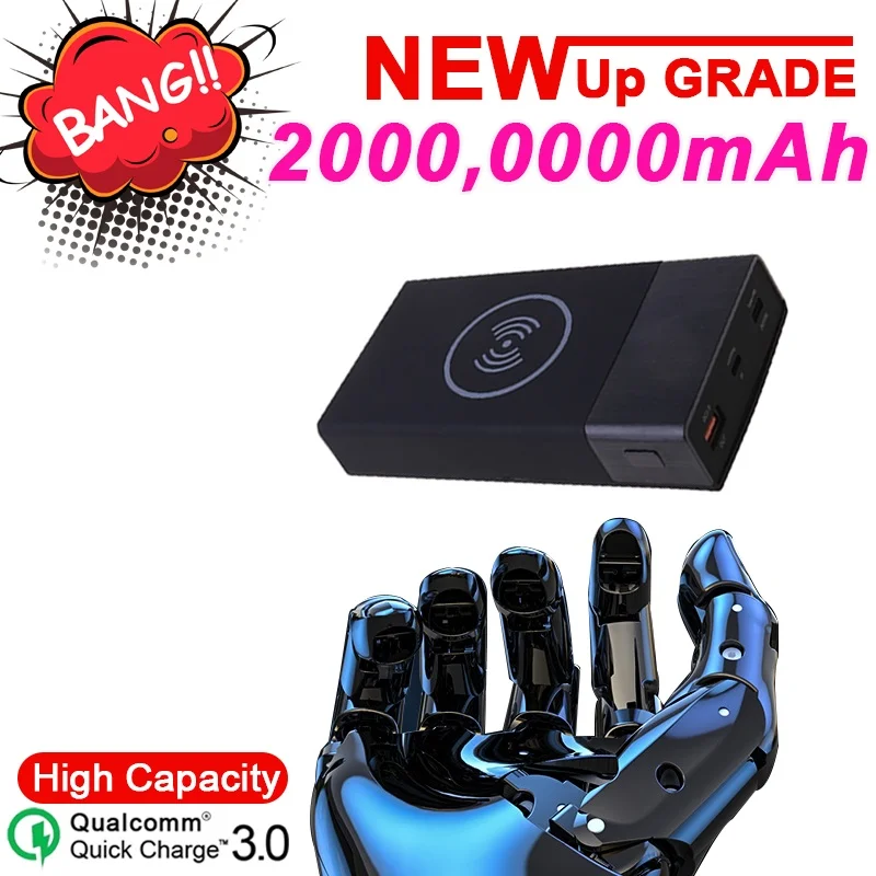 Hot Sale 80000mAh Power Bank Portable Wireless Charging External Battery Bidirectional Fast Charging Mobile Power Bank for Phone
Hot Sale 80000mAh Power Bank Portable Wireless Charging External Battery Bidirectional Fast Charging Mobile Power Bank for Phone