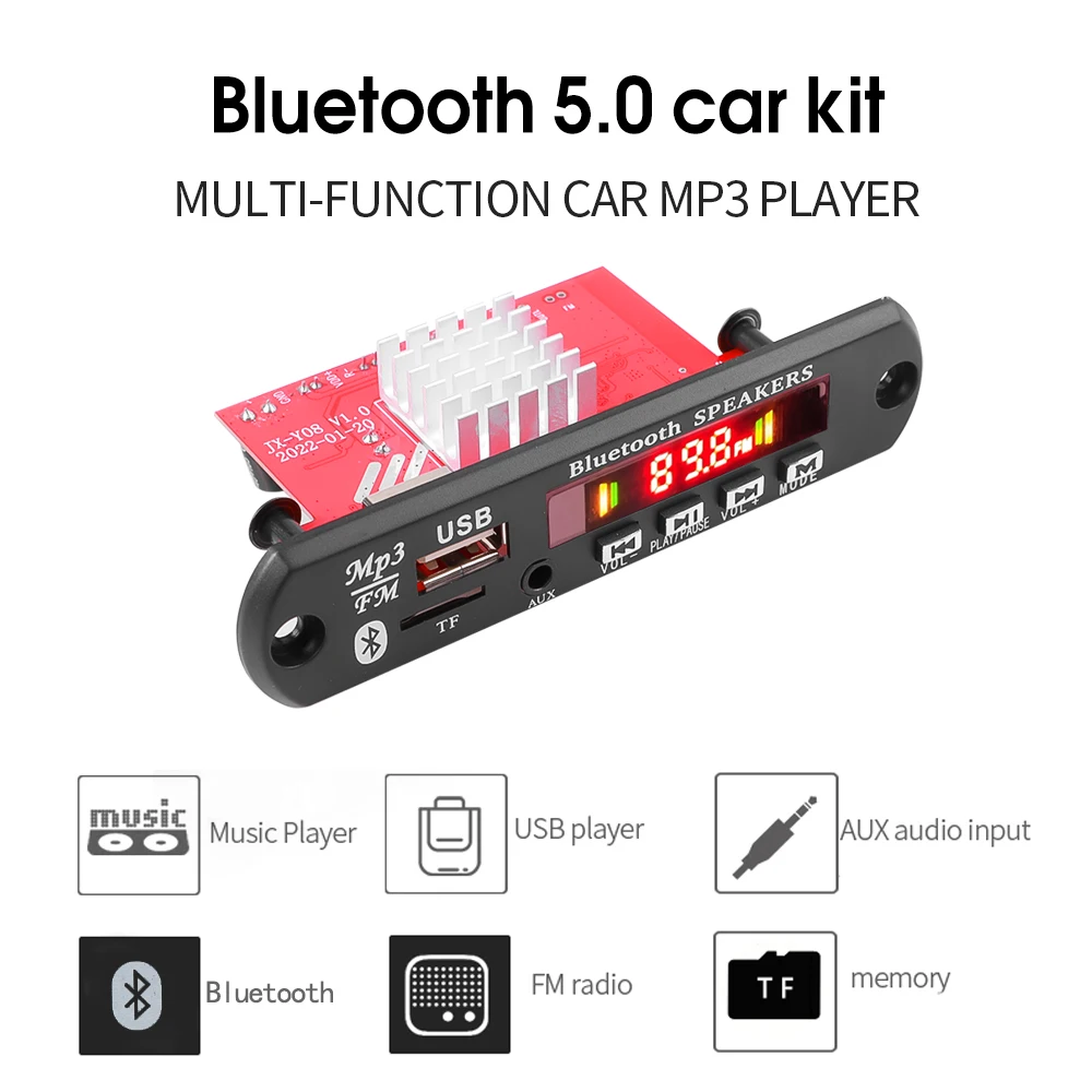 2*60 Вт стерео Bluetooth 5,0 MP3-плеер декодер плата 12 в 120 Вт усилитель автомобильный FM-радиомодуль Громкая связь поддержка TF USB AUX рекордер
2*60 Вт стерео Bluetooth 5,0 MP3-плеер декодер плата 12 в 120 Вт усилитель автомобильный FM-радиомодуль Громкая связь поддержка TF USB AUX рекордер
