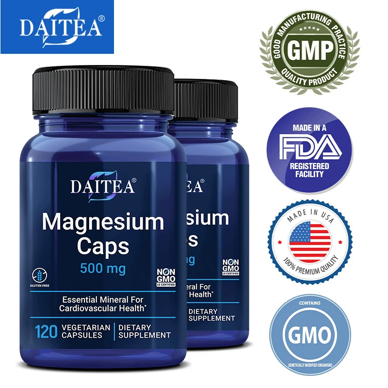 Daitea Magnesium Complex Capsules - Bone, Muscle & Heart Health, Sleep Support, Muscle Relaxation, Stress & Anxiety Relief
Daitea Magnesium Complex Capsules - Bone, Muscle & Heart Health, Sleep Support, Muscle Relaxation, Stress & Anxiety Relief