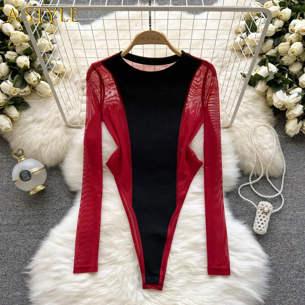 A GIRLS Women Summer Sexy Rompers Long Sleeves Basic Bodycon Jumpsuit Casual Fashion Patchwork Transparent Slim Bodysuits
A GIRLS Women Summer Sexy Rompers Long Sleeves Basic Bodycon Jumpsuit Casual Fashion Patchwork Transparent Slim Bodysuits