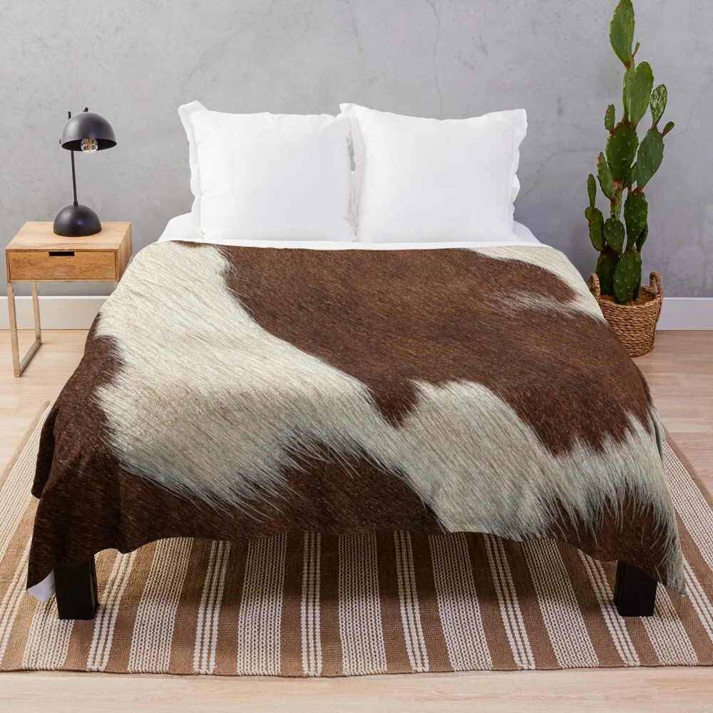 Rusty Brown Cow Skin (graphic illustration, digital, smooth print) Throw Blanket
Rusty Brown Cow Skin (graphic illustration, digital, smooth print) Throw Blanket