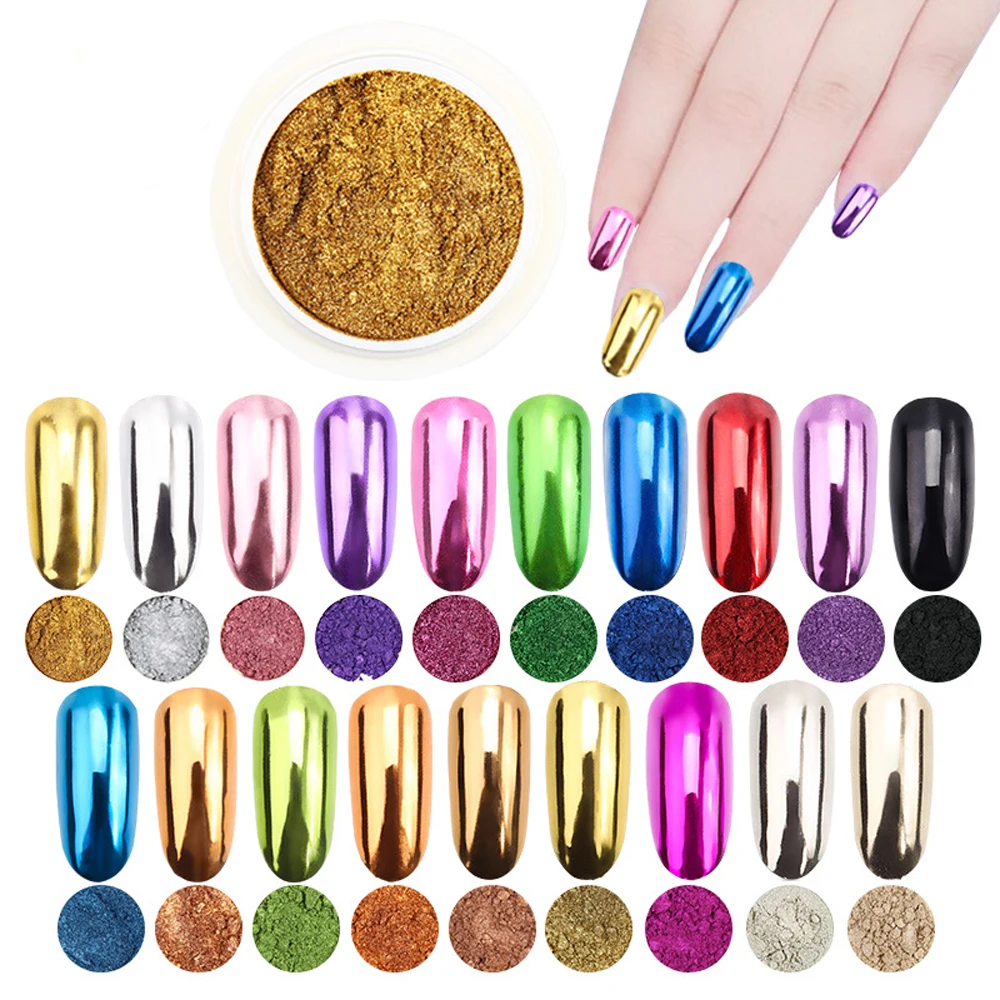 0.5g/Bottle Metal Nail Magic Mirror Glitter Powder Gold Silver UV Gel Polish Chrome Dust Ultra-thin Metallic Effect Pigment HG-3
0.5g/Bottle Metal Nail Magic Mirror Glitter Powder Gold Silver UV Gel Polish Chrome Dust Ultra-thin Metallic Effect Pigment HG-3