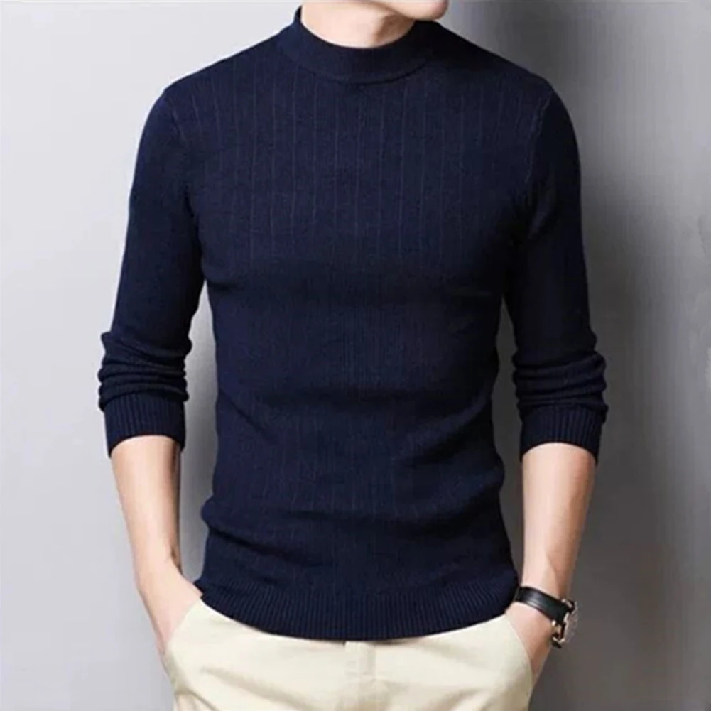 Mens Warm Autumn Winter Knitted Pullover Long Sleeve Half High Neck Sweater Top Jumper Solid Color Casual Knitwear Turtleneck
Mens Warm Autumn Winter Knitted Pullover Long Sleeve Half High Neck Sweater Top Jumper Solid Color Casual Knitwear Turtleneck