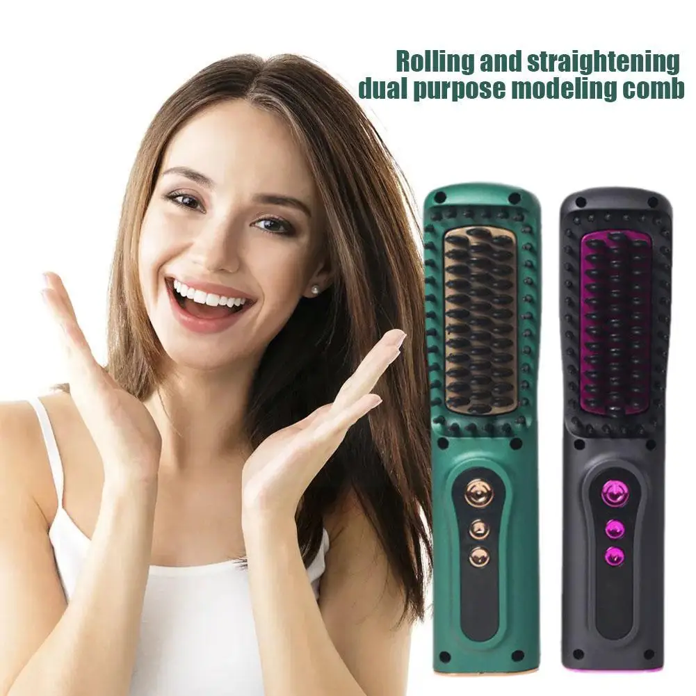 Wireless Professional Hair Straightener Curler Comb Iron Heating Brush Curling Negative Straightening Fast Hair Shaping Sty H8A2
Wireless Professional Hair Straightener Curler Comb Iron Heating Brush Curling Negative Straightening Fast Hair Shaping Sty H8A2