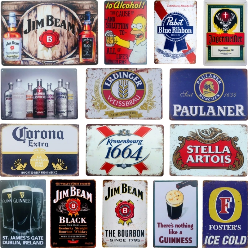 Retro Vintage Metal Tin Signs Beer Tin Sign Plaque Bar Pub Funny Club Man Cave Poster Wall Decor
Retro Vintage Metal Tin Signs Beer Tin Sign Plaque Bar Pub Funny Club Man Cave Poster Wall Decor