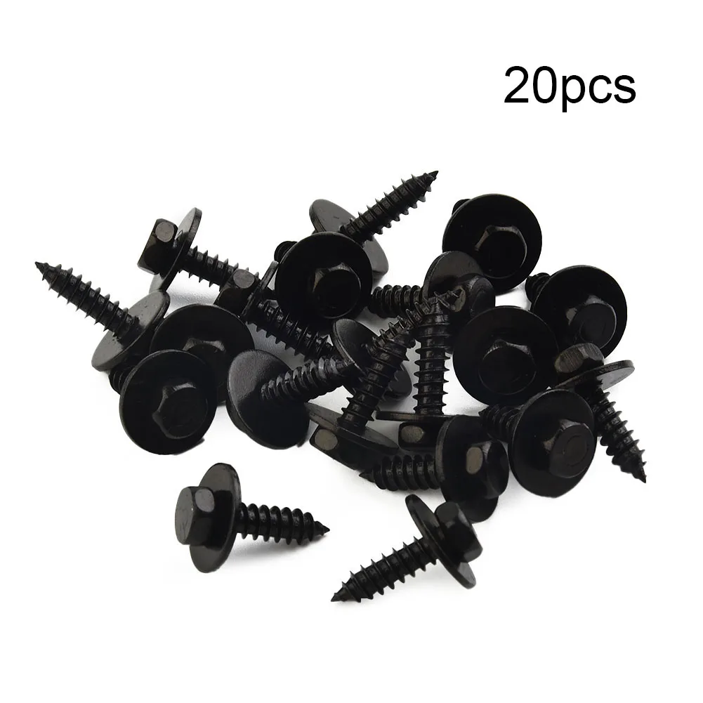 Self-Tapping Screws Black Car Hex Washer Head Interior Parts Replacment Set Universal 20pcs/kit 4.8x19mm Durable
Self-Tapping Screws Black Car Hex Washer Head Interior Parts Replacment Set Universal 20pcs/kit 4.8x19mm Durable