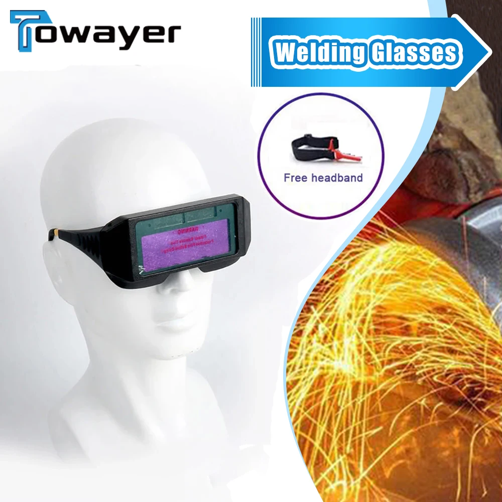 

Auto Darkening Welding Glasses Welding Helmets Anti-glare Argon Arc Automatic Light Change Goggles Welder Eye Protection Tools