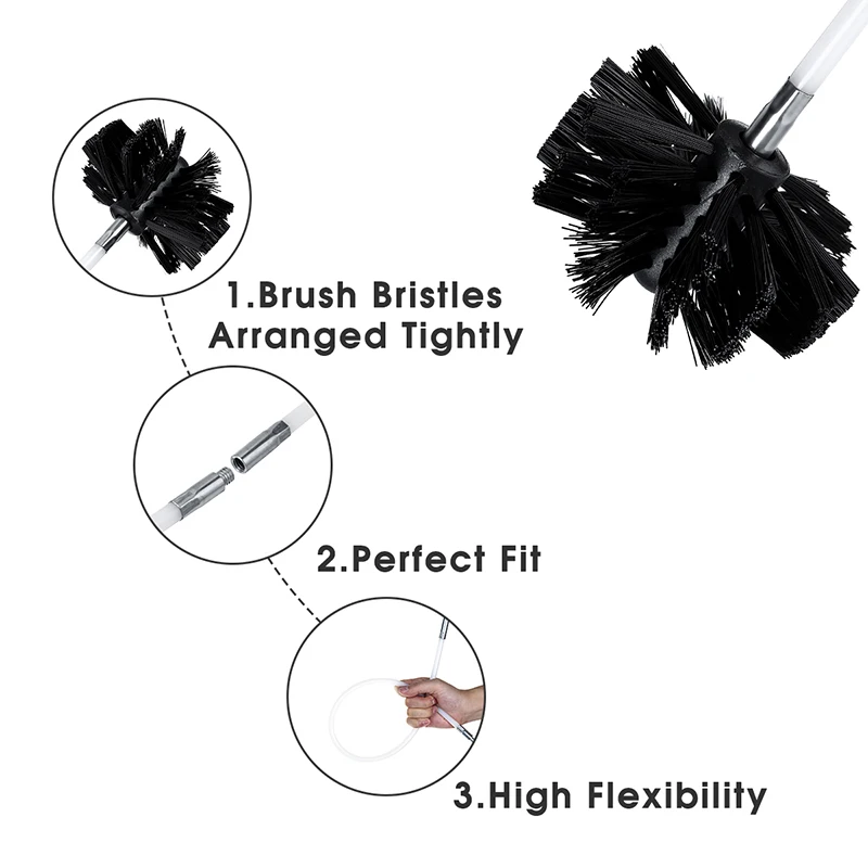 Pipes Brush kit Flexible Inner Wall Nylon Rods Stoves Sweep Chimney Cleaner Cleaning Electric drill Convenient
Pipes Brush kit Flexible Inner Wall Nylon Rods Stoves Sweep Chimney Cleaner Cleaning Electric drill Convenient