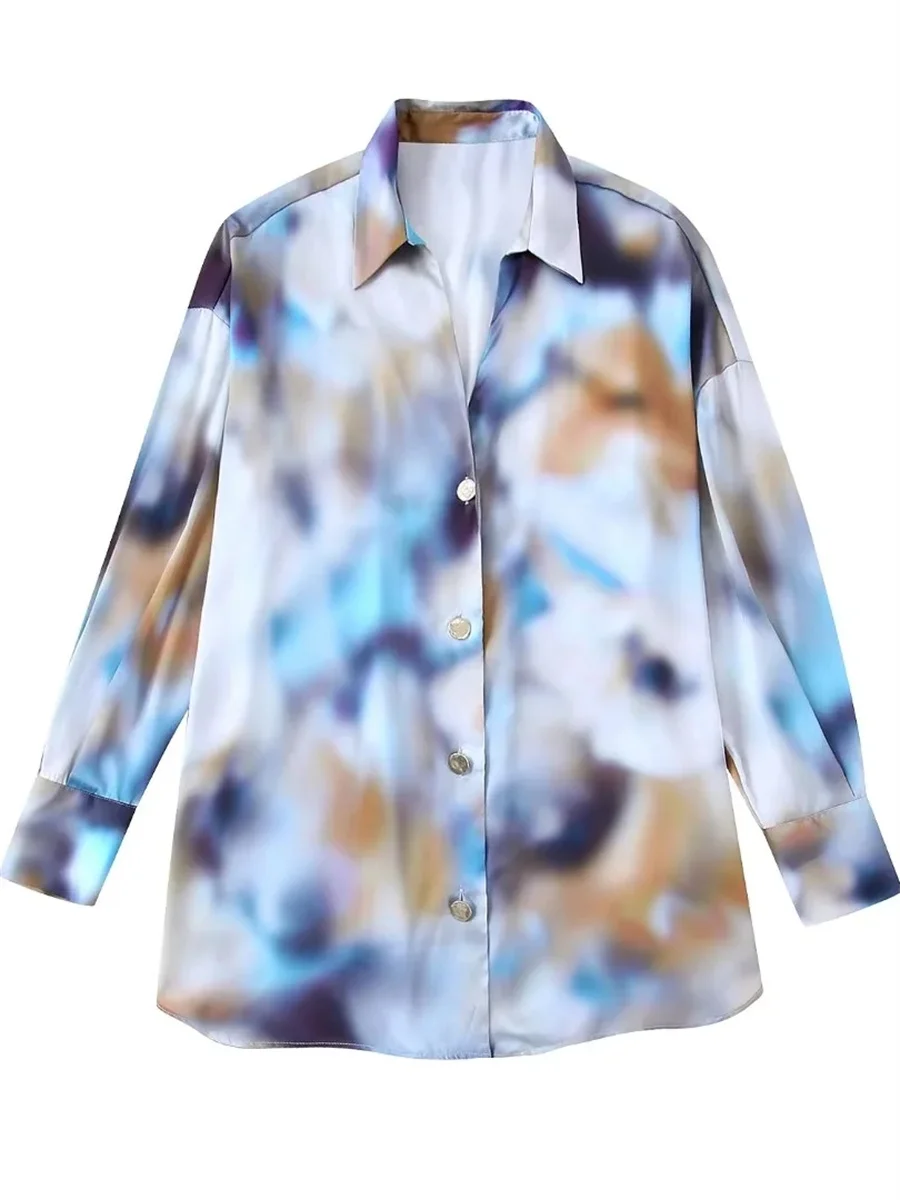 Женская свободная рубашка с принтом, однобортная Повседневная Блузка с длинными рукавами и отложным воротником, лето 2022
Женская свободная рубашка с принтом, однобортная Повседневная Блузка с длинными рукавами и отложным воротником, лето 2022