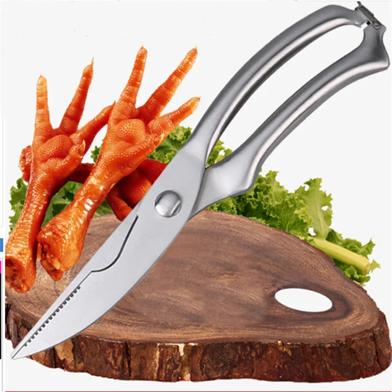 

Strong Knives Kitchen Shears Stainless Steel Poultry Fish Chicken Bone Scissors Kitchen Gadgets Chef Japanese Knife Cooking 2022