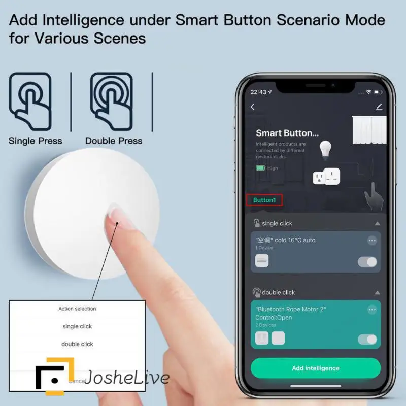 Smart Switch Remote Control Automation Smart Key Switch Multi-scene Linkage Zigbee 3.0 Wall Scene Switch Smart Scene Button Tuya
Smart Switch Remote Control Automation Smart Key Switch Multi-scene Linkage Zigbee 3.0 Wall Scene Switch Smart Scene Button Tuya