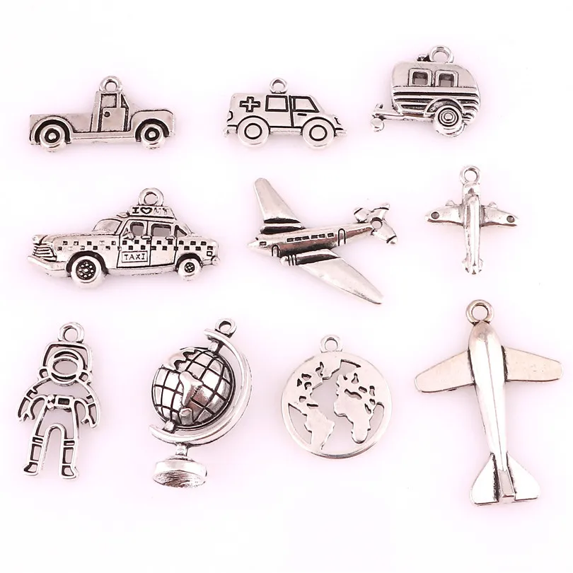 Vintage Silver Alloy Mix Means Of Transport Charms Pendant Accessories Jewelry DIY Making Earrings Necklace Metal Materials
Vintage Silver Alloy Mix Means Of Transport Charms Pendant Accessories Jewelry DIY Making Earrings Necklace Metal Materials