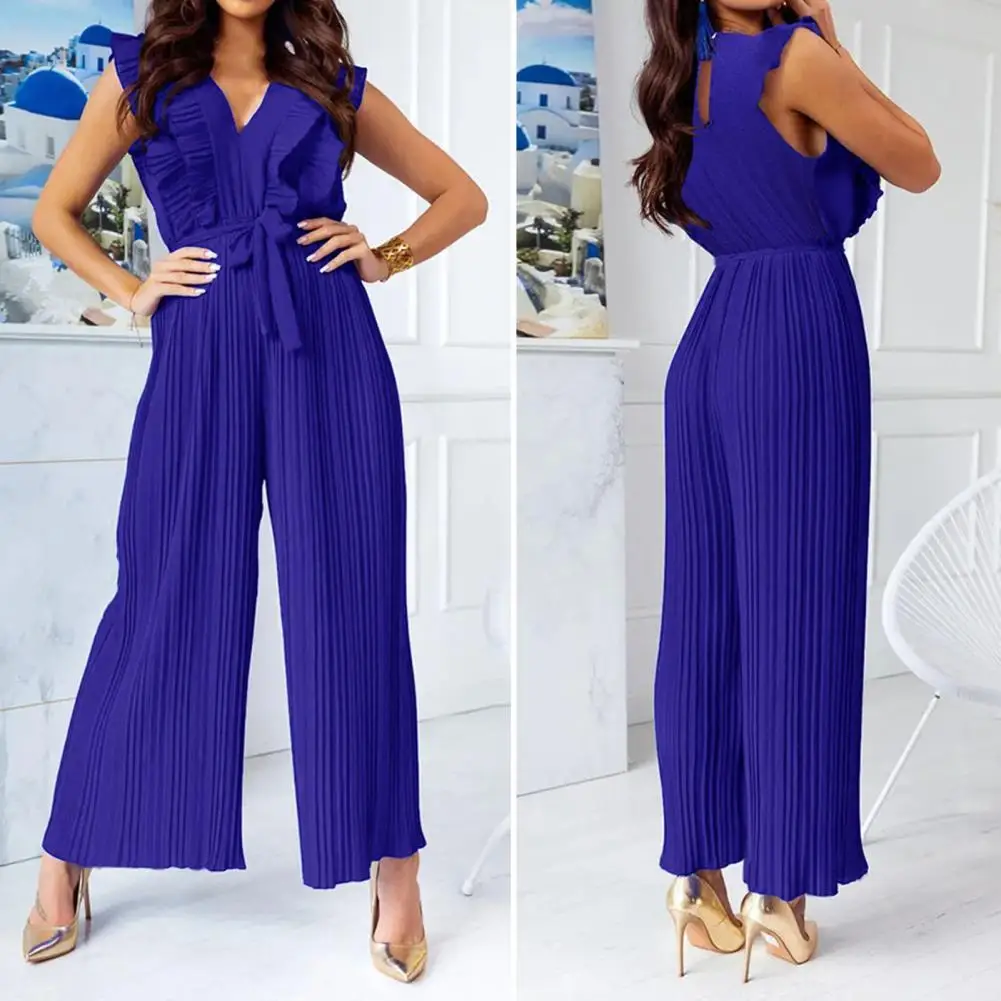 Office Lady Wide Leg Jumpsuit Super Soft Breathable Women Elegant All-Match Ruffle Wide Leg Long Romper Overalls Female Clothing
Office Lady Wide Leg Jumpsuit Super Soft Breathable Women Elegant All-Match Ruffle Wide Leg Long Romper Overalls Female Clothing