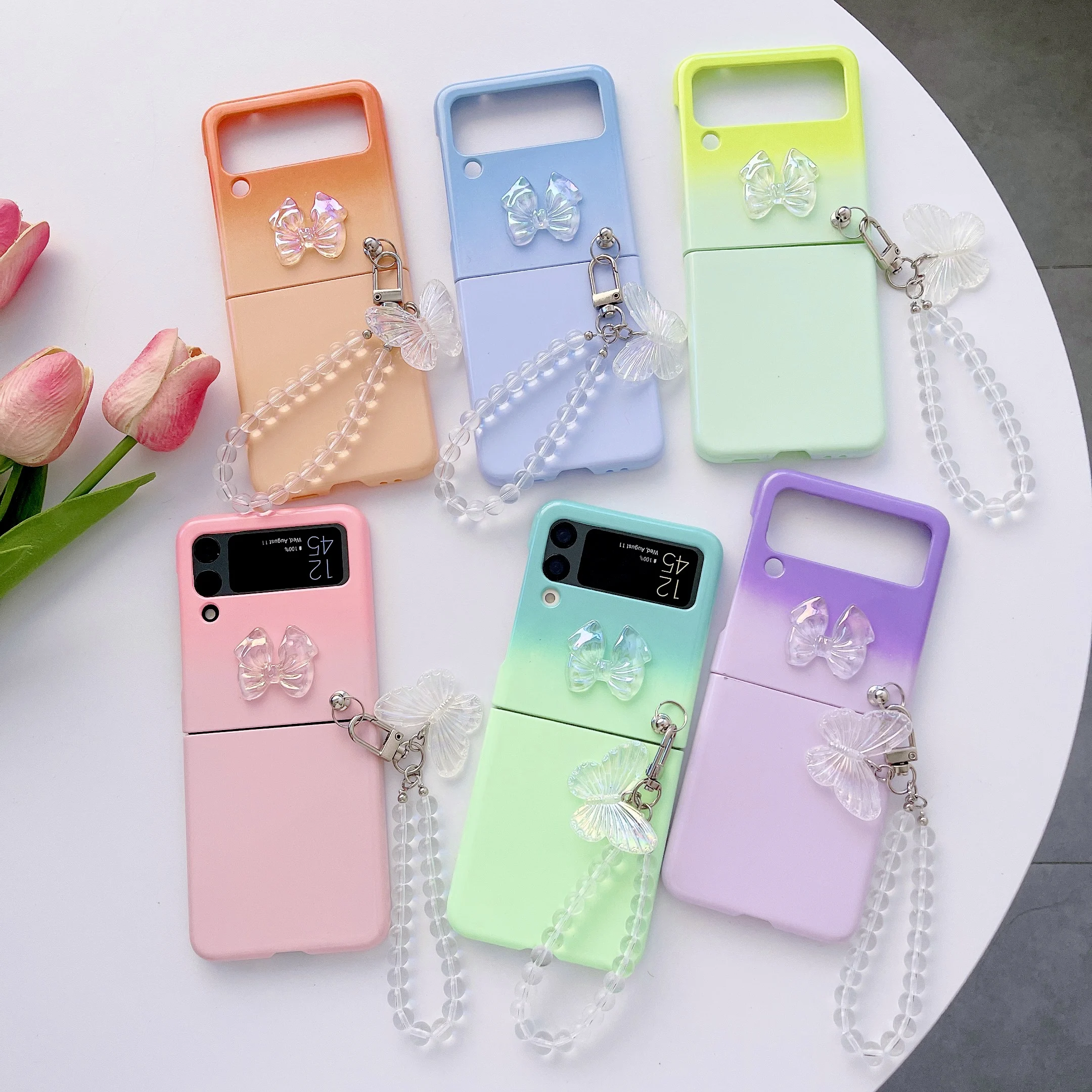 Милый чехол для телефона с браслетом-бабочкой для Samsung Galaxy Z Flip 3 5G Coque, противоударный чехол для Galaxy ZFlip3, тонкий чехол для задней панели
Милый чехол для телефона с браслетом-бабочкой для Samsung Galaxy Z Flip 3 5G Coque, противоударный чехол для Galaxy ZFlip3, тонкий чехол для задней панели