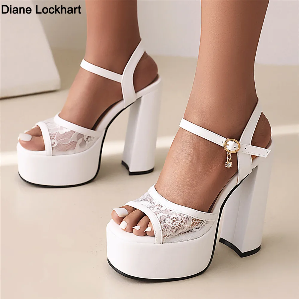 Lace Wedding Shoes Woman Peep Toe High Heels Ladies Rome Ankle Strap Platform Bottom Summer Party Pumps Sandals Tacones Mujer
Lace Wedding Shoes Woman Peep Toe High Heels Ladies Rome Ankle Strap Platform Bottom Summer Party Pumps Sandals Tacones Mujer