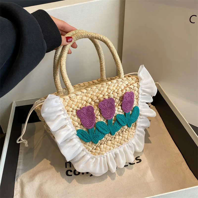 Woven Small Bucket Bag For Women 2023 Summer New Fashion Beach Straw Bag Vacation Handbag Female Travel Trendy Basket Bag 
Woven Small Bucket Bag For Women 2023 Summer New Fashion Beach Straw Bag Vacation Handbag Female Travel Trendy Basket Bag