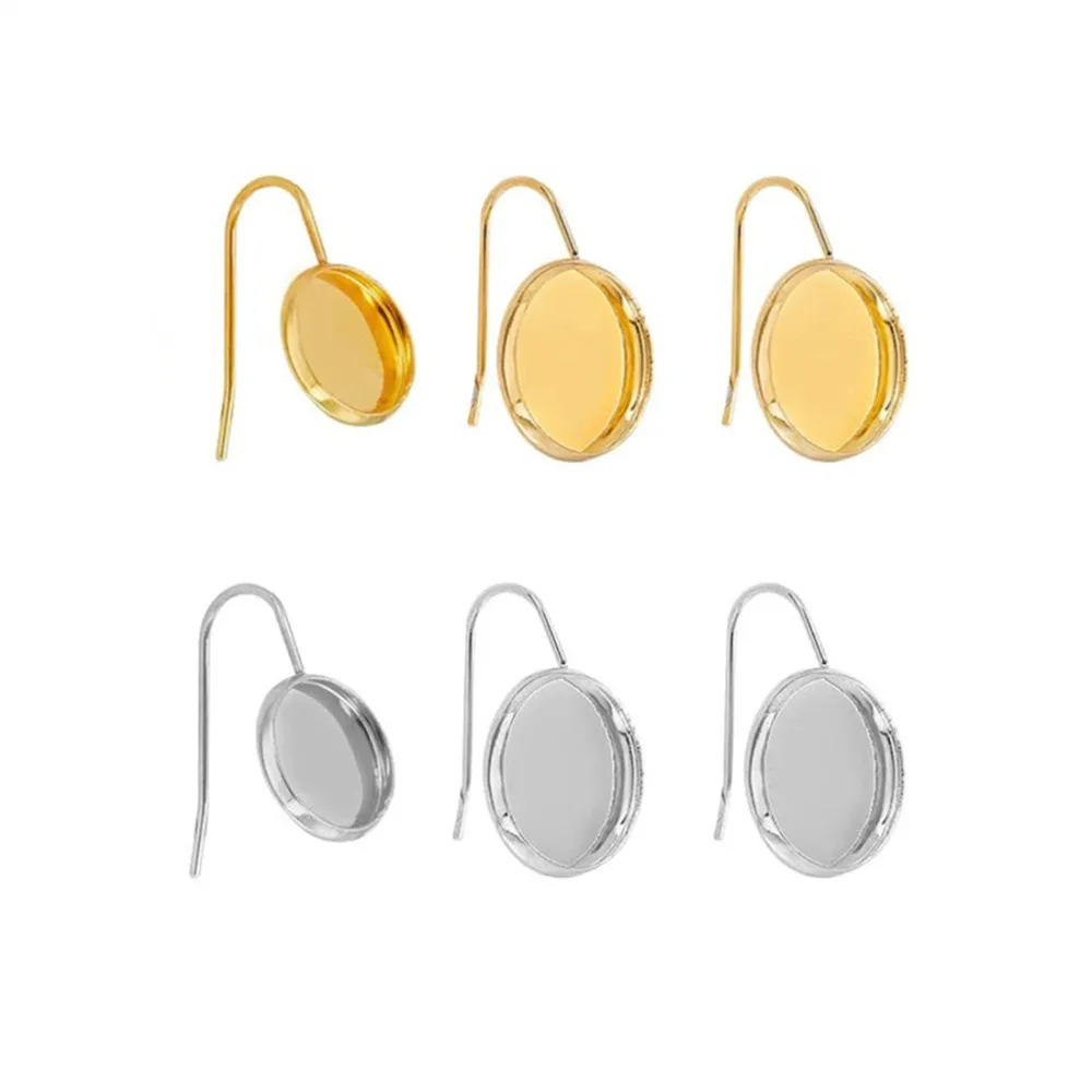 10pcs/Lot 8/10/12mm Stainless Steel Earrings Hooks Blank Bases For DIY Cabochons Jewelry Making Components Accessories Supplies
10pcs/Lot 8/10/12mm Stainless Steel Earrings Hooks Blank Bases For DIY Cabochons Jewelry Making Components Accessories Supplies