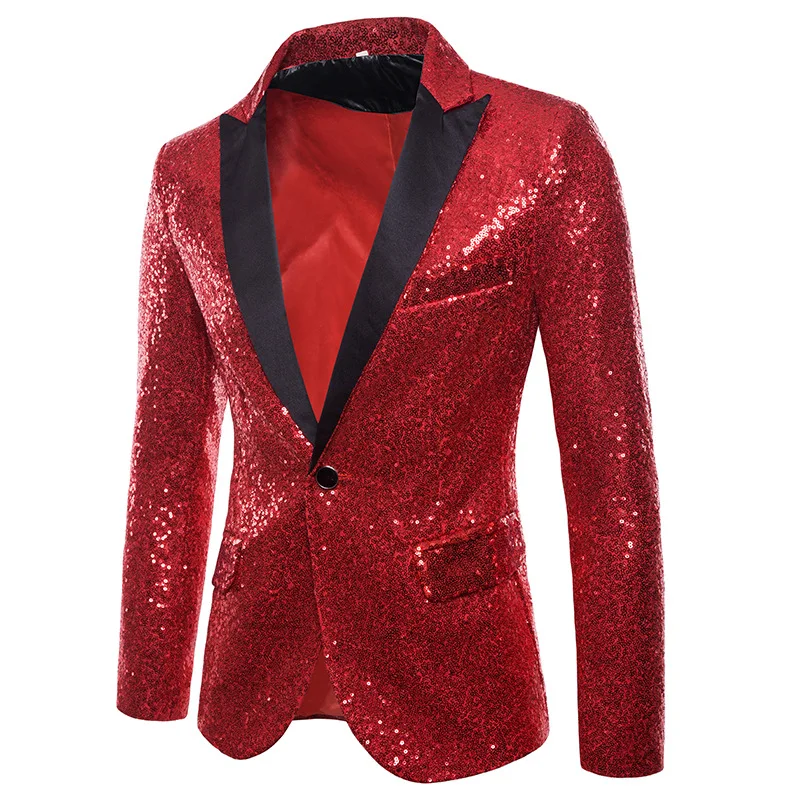 Shiny Gold Sequin Embellished Blazer Jacket Glitter Men Nightclub Prom Suit Blazer Men Costume Homme Singers Stage Clothes
Shiny Gold Sequin Embellished Blazer Jacket Glitter Men Nightclub Prom Suit Blazer Men Costume Homme Singers Stage Clothes