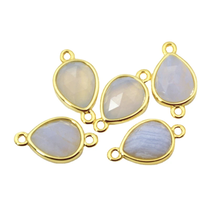 Natural Blue Lace Agates Connector Faceted Teardrop Teardrop Shape Gemstone Charms Gold Setting Jewelry Double Bail Pendant
Natural Blue Lace Agates Connector Faceted Teardrop Teardrop Shape Gemstone Charms Gold Setting Jewelry Double Bail Pendant