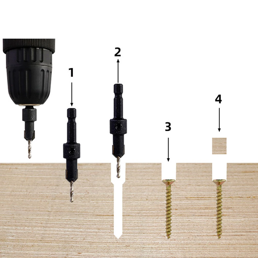 1pc Woodworking Hex Shank Countersink Drill Bit Salad Drill Step Drill Bit Cutter Core Drilling Tool Power Tools Accessories
1pc Woodworking Hex Shank Countersink Drill Bit Salad Drill Step Drill Bit Cutter Core Drilling Tool Power Tools Accessories