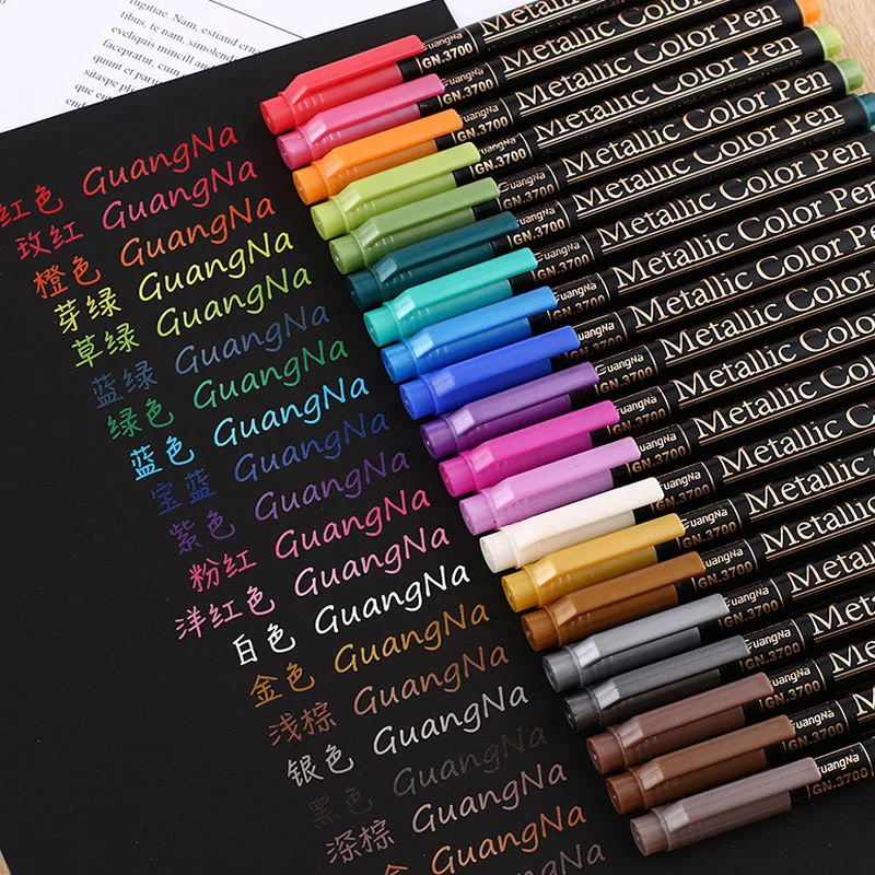 12/20 Colors Metallic Soft Brush Marker Pen Birthday Gift Card Making Metallic Art Pen DIY Photo Album Glass Wine
12/20 Colors Metallic Soft Brush Marker Pen Birthday Gift Card Making Metallic Art Pen DIY Photo Album Glass Wine