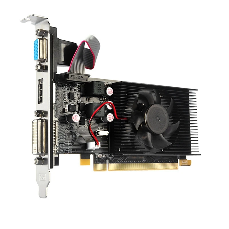 

HD7450 Graphics Card 64Bit 2GB GDDR3 PCI-E 2.0 X16 HDMI-Compatible VGA DVI-I Video Card For AMD Radeon HD 7450 2G 64 Bit