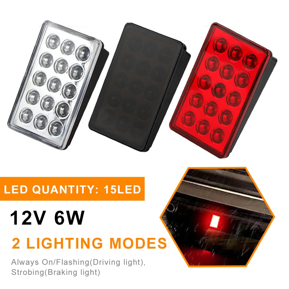 New Car Led Brake Pilot Lights 15LEDs Rear Tail Lights Auto Warning Reverse Stop Safety Flashing Indicator Lamps Car Accessories
New Car Led Brake Pilot Lights 15LEDs Rear Tail Lights Auto Warning Reverse Stop Safety Flashing Indicator Lamps Car Accessories