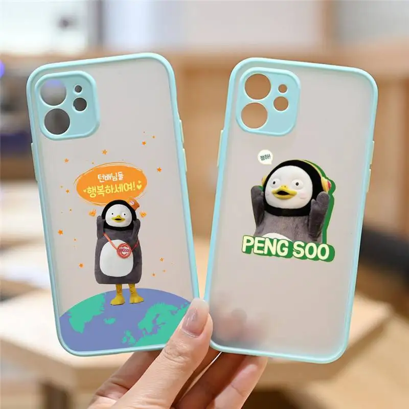 Penguin Pengsoo Phone Case Blue Color Matte Transparent For iPhone 13 12 11 Mini Pro X XR XS Max 7 8 Plus
Penguin Pengsoo Phone Case Blue Color Matte Transparent For iPhone 13 12 11 Mini Pro X XR XS Max 7 8 Plus