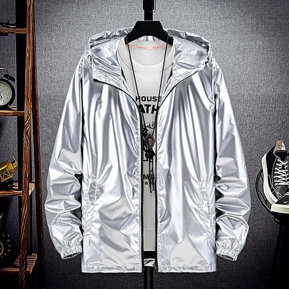 Men Hooded Jacket Bright Surface Zipper Solid Color Slim Fit Waterproof Spring Autumn Elastic Cuff Coat Streetwear Mens Clothing
Men Hooded Jacket Bright Surface Zipper Solid Color Slim Fit Waterproof Spring Autumn Elastic Cuff Coat Streetwear Mens Clothing