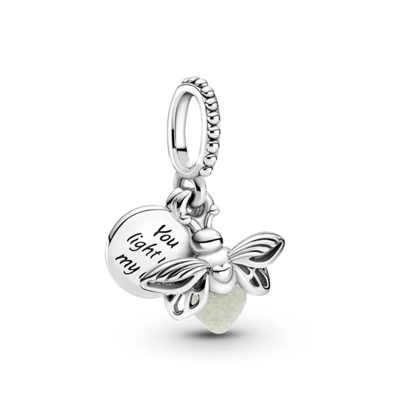 Fit Pandora Glow in the dark Firefly Pendant Charms for Bracelet Women Jewelry Accessories Glowworm Bug Beads Girls Pulsera DIY
Fit Pandora Glow in the dark Firefly Pendant Charms for Bracelet Women Jewelry Accessories Glowworm Bug Beads Girls Pulsera DIY