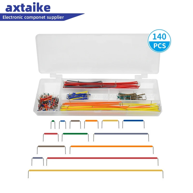 140Pcs Preformed Breadboard Jumper Wire Kit 14 Lengths Assorted for Breadboard Prototyping Circuits DIY test circuit board PCB
140Pcs Preformed Breadboard Jumper Wire Kit 14 Lengths Assorted for Breadboard Prototyping Circuits DIY test circuit board PCB