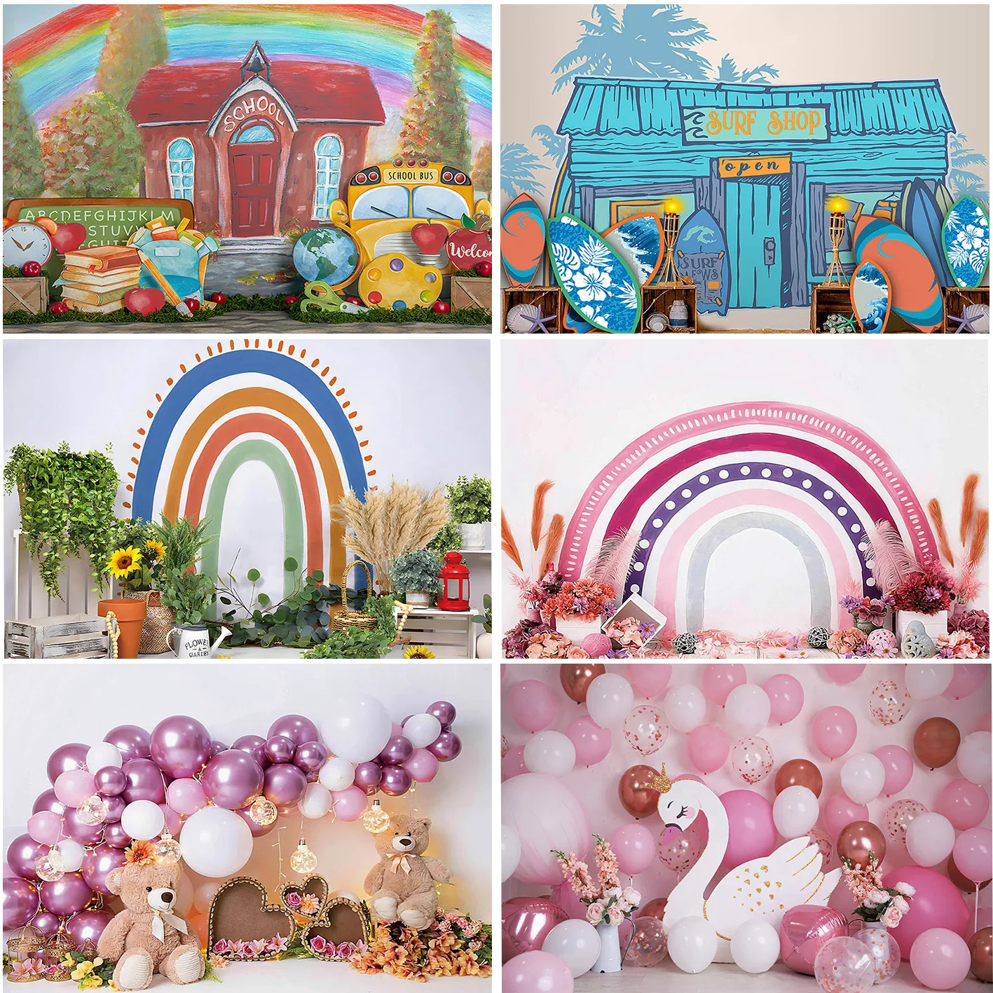 Flowers Balloons Cake Smash Photography Backgrounds Kids Portrait Happy Birthday Party Decoration Customized Studio Backdrops
Flowers Balloons Cake Smash Photography Backgrounds Kids Portrait Happy Birthday Party Decoration Customized Studio Backdrops