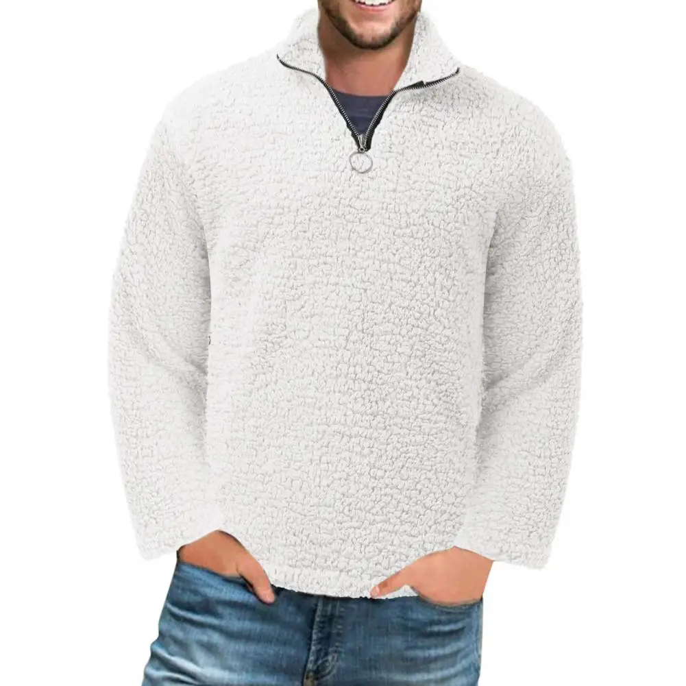 Men Jacket Solid Color Half Zipper Stand Collar Coldproof Autumn Winter Plush Loose Fit Sweatshirt Coat Streetwear
Men Jacket Solid Color Half Zipper Stand Collar Coldproof Autumn Winter Plush Loose Fit Sweatshirt Coat Streetwear