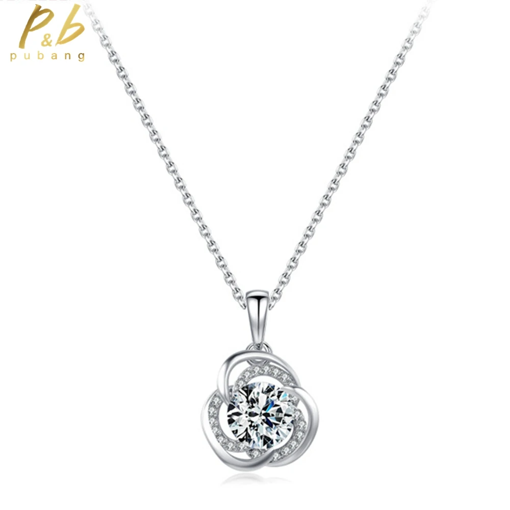 PuBang Fine Jewelry Real 925 Sterling Silver High Carbon Diamond Flower Pendant Necklace for Women Engagement Gift Free Shipping
PuBang Fine Jewelry Real 925 Sterling Silver High Carbon Diamond Flower Pendant Necklace for Women Engagement Gift Free Shipping