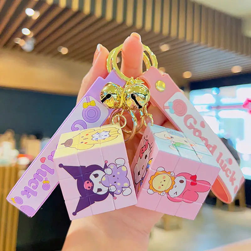 Sanrios Kawaii Kuromi My Melody Cinnamoroll Hellokittys Pompom Rubik's Cube Keychain Lovely Schoolbag Pendant Children Toys Gift
Sanrios Kawaii Kuromi My Melody Cinnamoroll Hellokittys Pompom Rubik's Cube Keychain Lovely Schoolbag Pendant Children Toys Gift